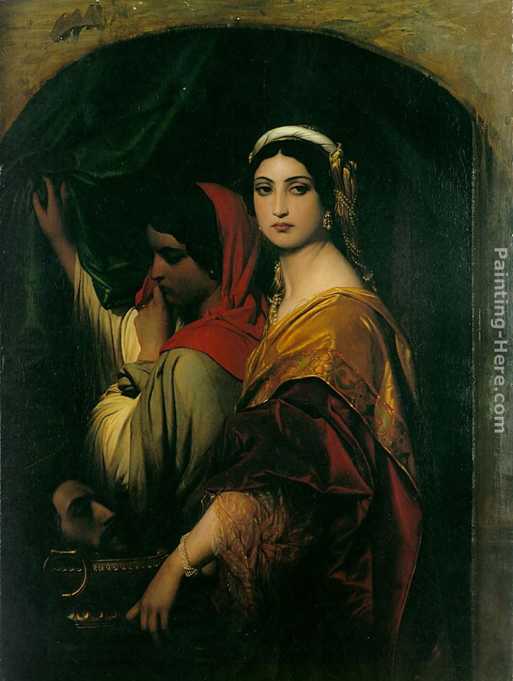 Herodias painting - Paul Delaroche Herodias art painting